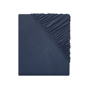 LIVARNO home Napínacia džersejová plachta, 140 – 160 x 200 x 25 cm (modrá)