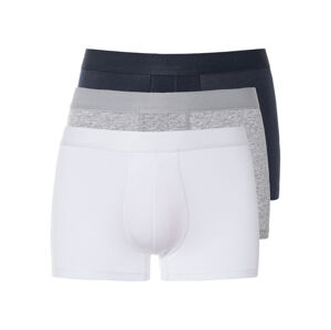 LIVERGY® Pánske boxerky, 3 kusy (XL, námornícka modrá/sivá/biela)