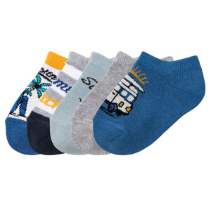 lupilu® Chlapčenské ponožky, 5 párov (23/26, pruhy/sivá/modrá)