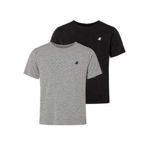 LIVERGY® Pánske spodné tričko, 2 kusy (XL, čierna/sivá)