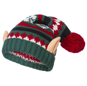 Dámska/pánska pletená vianočná čiapka (vianočný škriatok)