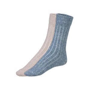 esmara® Dámske ponožky, 2 páry (39/42, modrá/béžová)