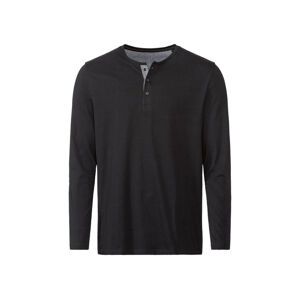 LIVERGY® Pánske tričko s dlhým rukávom (M (48/50), čierna)