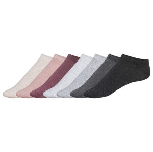 esmara® Dámske členkové ponožky, 7 párov (39/42, béžová/ružová/sivá)