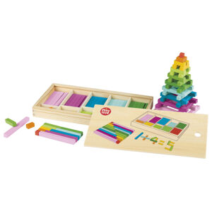 Playtive Drevená hra na počítanie Montessori (paličky na počítanie)