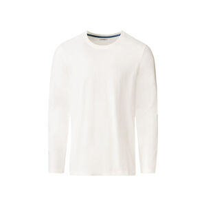 LIVERGY Pánske tričko s dlhým rukávom (M (48/50), biela)