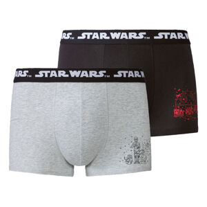 Pánske boxerky, 2 kusy (XL, Star Wars, čierna/sivá)