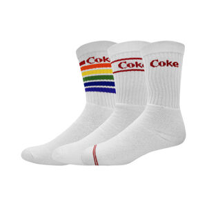 Coca Cola Pánske ponožky, 3 páry (39/42, biela)