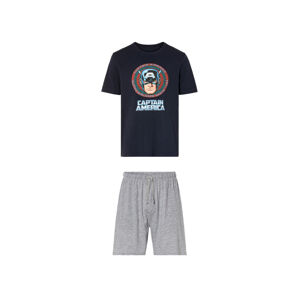 Pánske krátke pyžamo (XL (56/58), navy modrá/sivá)