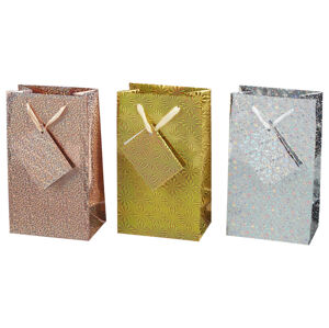 crelando® Darčekové tašky (strieborná/zlatá/ružová, 3 kusy)