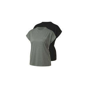 CRIVIT Dámske funkčné tričko, 2 kusy (L (44/46), čierna/zelená)