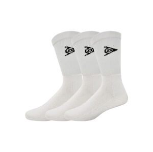 DUNLOP Dámske/Pánske športové ponožky, 3 páry (43/46, biela)