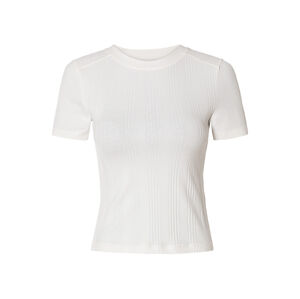 esmara® Dámske rebrované tričko s BIO bavlnou (L (44/46), biela)