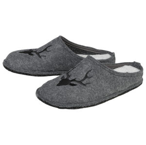 LIVERGY® Pánske plstené papuče (43, sivá)