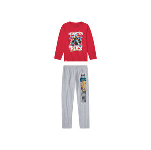 LEGO Chlapčenské pyžamo s dlhým rukávom (110/116, City, červená/sivá)