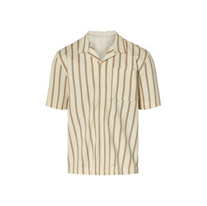 LIVERGY® Pánska košeľa s krátkym rukávom (S (37/38), hnedá/krémová)