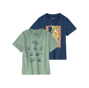 lupilu Chlapčenské bavlnené tričko, 2 kusy (98/104, námornícka modrá/zelená)