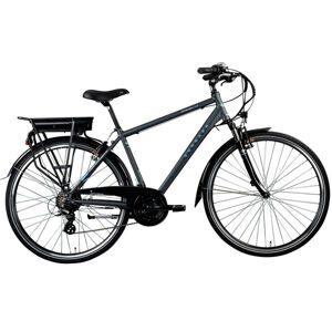 Zündapp Elektricky trekingový bicykel 7.7 700c, 28", zelená (sivá/modrá, pánsky)