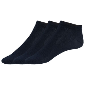 LIVERGY® Pánske nízke ponožky s BIO bavlnou, 3 páry (43/46, navy modrá)