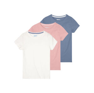 PEPPERTS® Dievčenské tričko, 3 kusy (158/164, modrá/biela/ružová)
