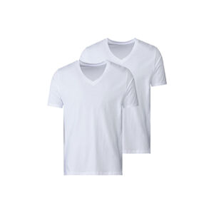 MEXX Pánske spodné tričko Regular Fit, 2 kusy (XL, biela, výstrih v tvare „V“)