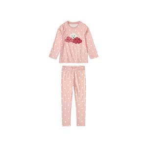 lupilu® Dievčenské plyšové pyžamo (122/128, bledoružová)