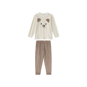 lupilu® Chlapčenské plyšové pyžamo (110/116, biela/béžová)