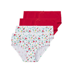 lupilu® Dievčenské nohavičky, 4 kusy (98/104, červená/biela)