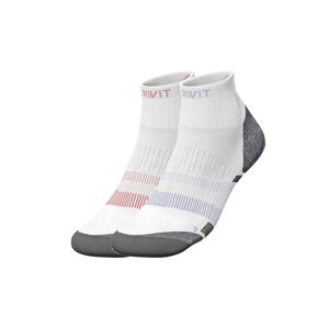 CRIVIT Dámske bežecké ponožky, 2 páry (35/36, sivá/oranžová)