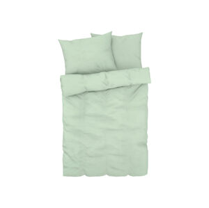 LIVARNO home Mušelínová posteľná bielizeň, 240 x 220 cm (zelená)