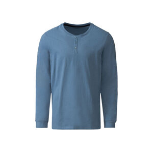 LIVERGY Pánske tričko s dlhým rukávom (S (44/46), modrá)