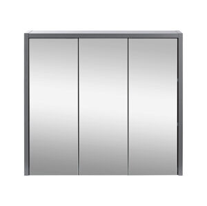 LIVARNO home Zrkadlová skrinka Oslo, 65 x 60 cm, antracitová