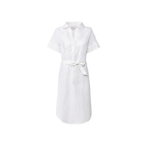 esmara® Dámske ľanové maxi šaty (44, biela)