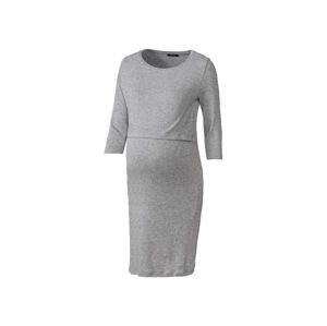 esmara® Dámske tehotenské šaty s 3/4 rukávmi (L (44/46), sivá)