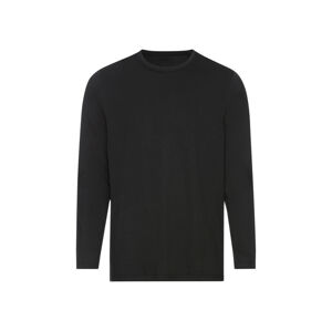 LIVERGY® Pánske tričko s dlhým rukávom (L (52/54), čierna)