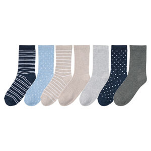 pepperts!® Dievčenské ponožky, 7 párov (39/42, béžová/sivá/modrá/navy modrá)