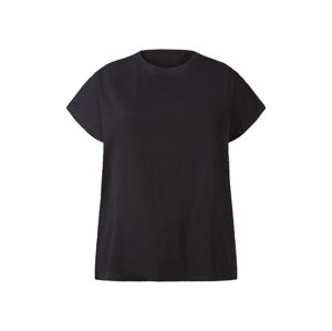 esmara® Dámske bavlnené tričko XXL (3XL (56/58), čierna)