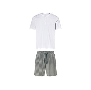 LIVERGY® Pánske krátke pyžamo (XL (56/58), biela)