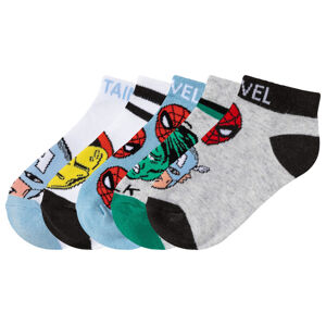 Chlapčenské nízke ponožky, 5 párov (35/38, Marvel)