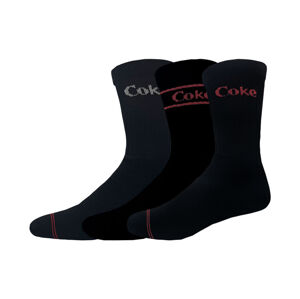 Coca Cola Pánske ponožky, 3 páry (35/38, čierna)