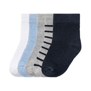 lupilu® Chlapčenské ponožky pre bábätká, 5 párov (19/22, modrá/biela/sivá/námornícka modrá)