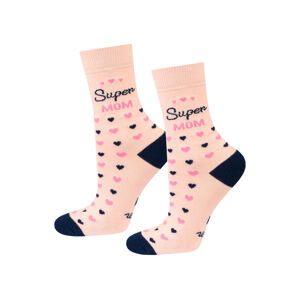 Soxo Dámske ponožky na Deň matiek (krémová)