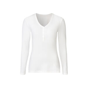 esmara® Dámske tričko s dlhým rukávom (M (40/42), biela)