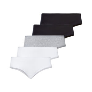 ESMARA® Dámske bedrové nohavičky XXL, 5 kusov (XL (48/50), čierna/sivá/biela)