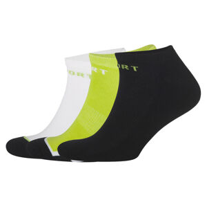CRIVIT Pánske športové ponožky, 3 páry (39/42, biela/čierna/zelená)