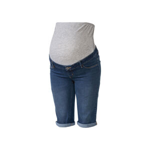 esmara® Dámske tehotenské rifľové šortky (38, tmavomodrá)