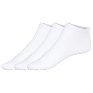 LIVERGY® Pánske nízke ponožky s BIO bavlnou, 3 páry (43/46, biela)