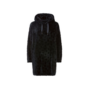 esmara® Dámske plyšové šaty s kapucňou  (S (36/38), čierna)