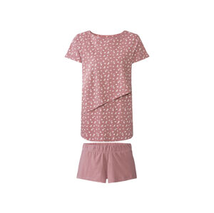 esmara® Dámske krátke  pyžamo s otvorom na dojčenie (S (36/38), bledoružová)