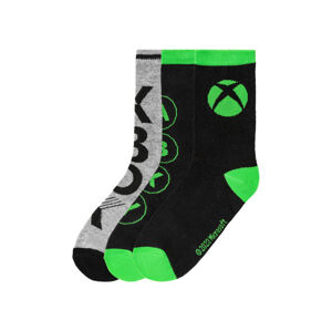 PLAYSTATION | XBOX Chlapčenské ponožky, 3 páry (23/26, XBOX/čierna/sivá)